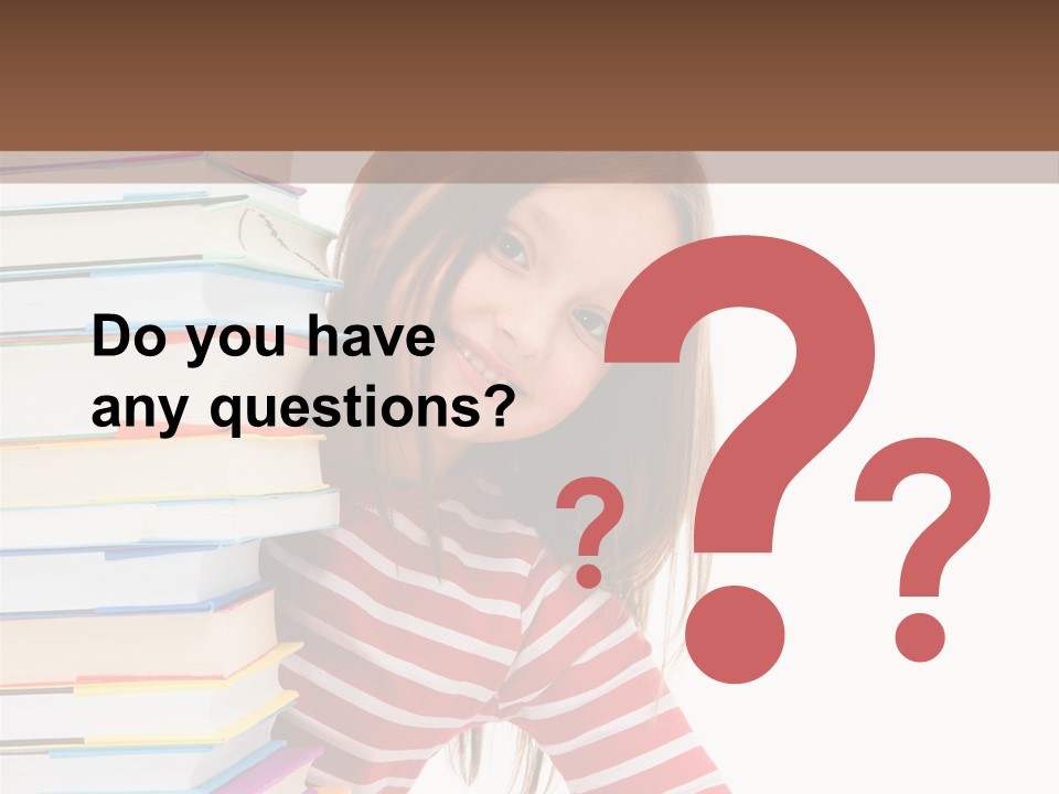 Girl Desk Knowledge PowerPoint Template