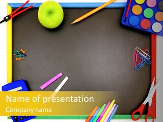 Education Writing Paint PowerPoint Template