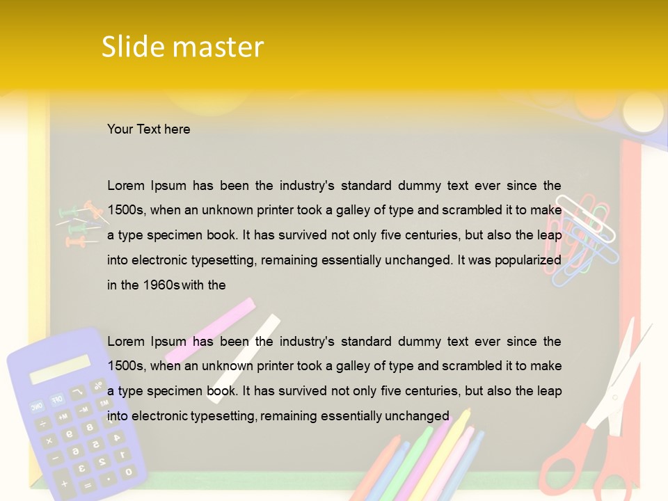 Education Writing Paint PowerPoint Template