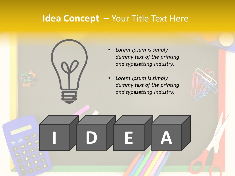 Education Writing Paint PowerPoint Template