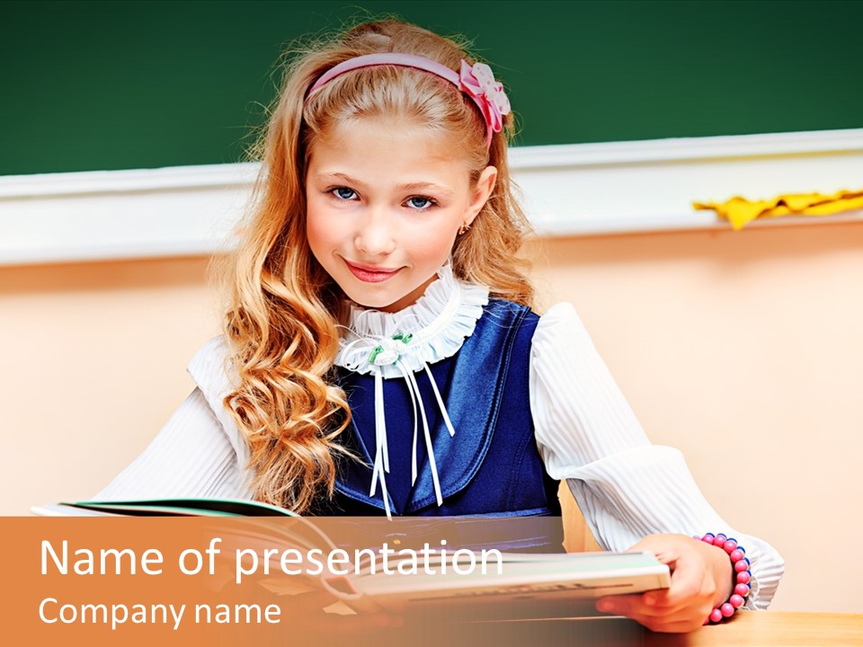 Young Uniform School PowerPoint Template