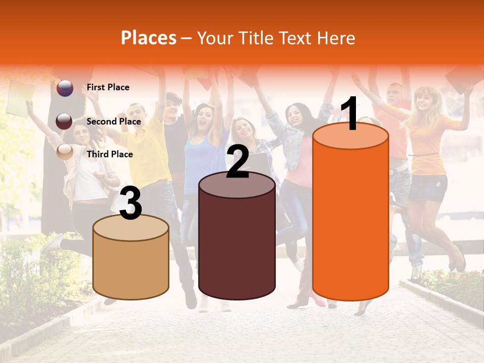 Female Campus Casual PowerPoint Template