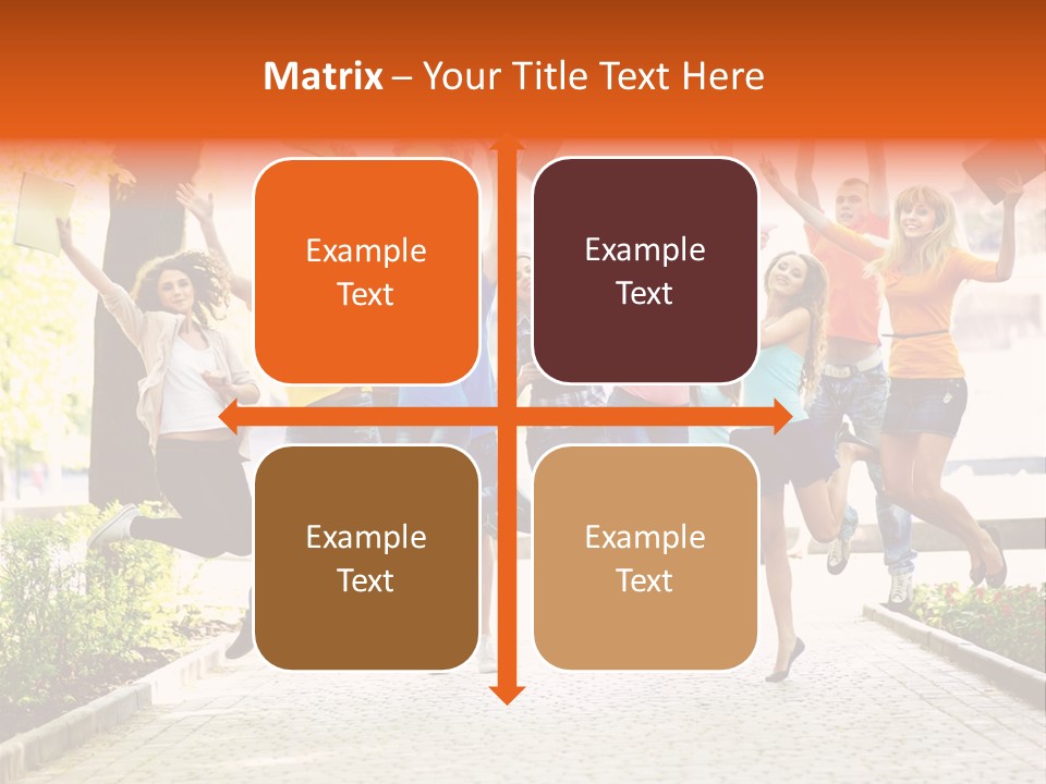 Female Campus Casual PowerPoint Template