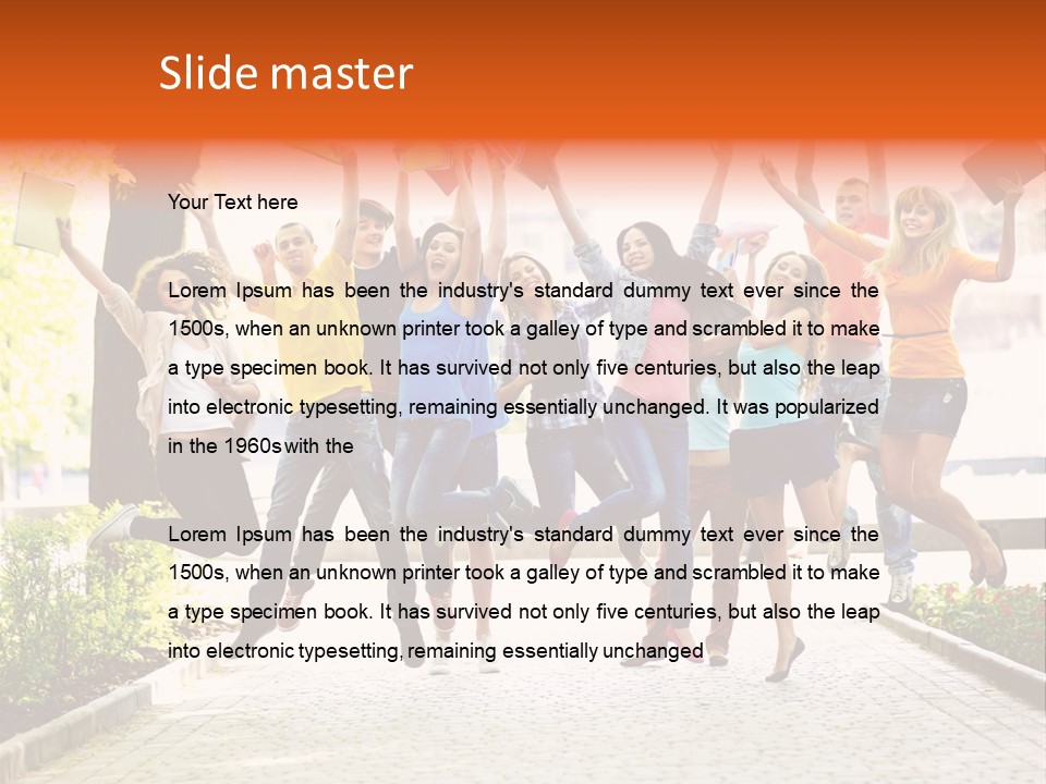 Female Campus Casual PowerPoint Template