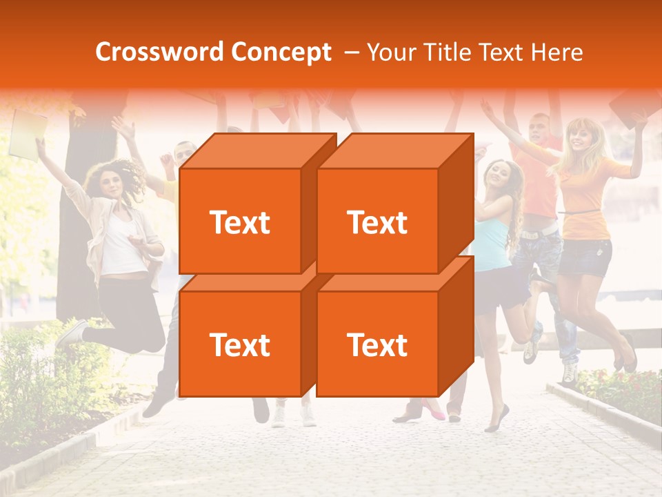 Female Campus Casual PowerPoint Template