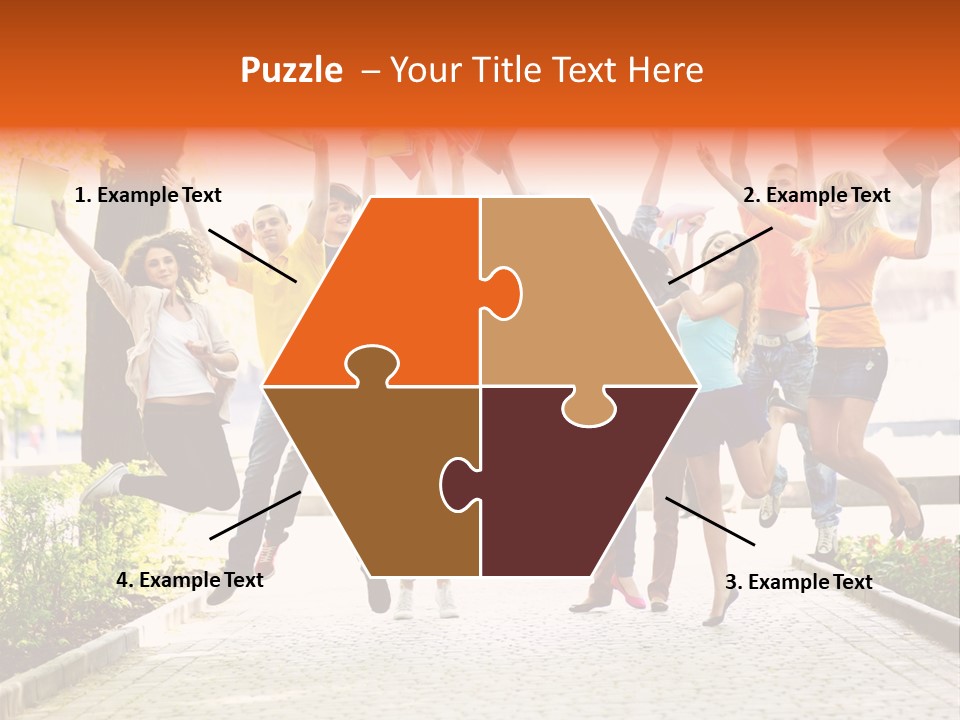 Female Campus Casual PowerPoint Template