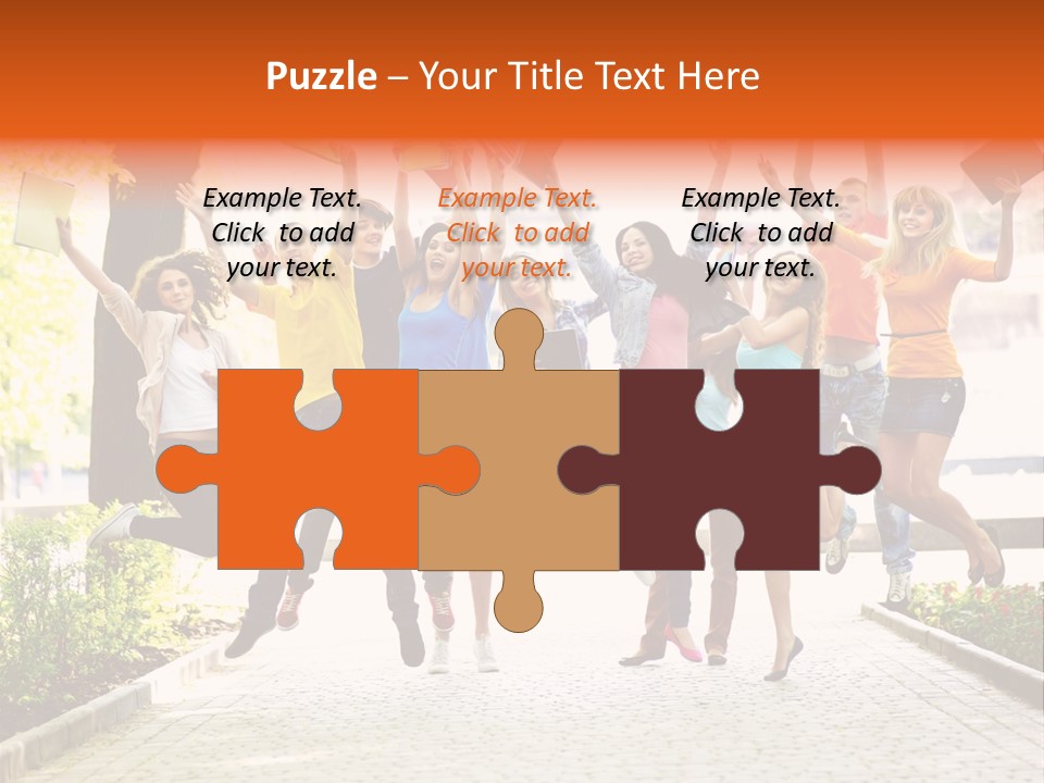 Female Campus Casual PowerPoint Template