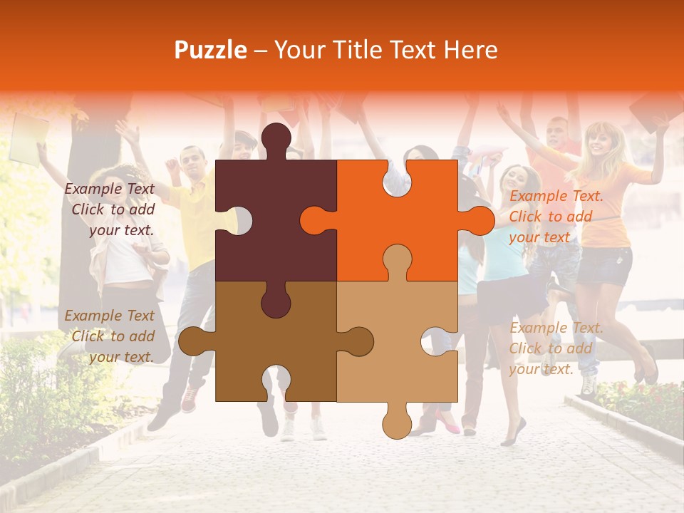 Female Campus Casual PowerPoint Template