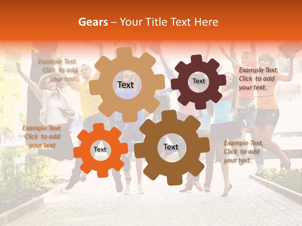 Female Campus Casual PowerPoint Template