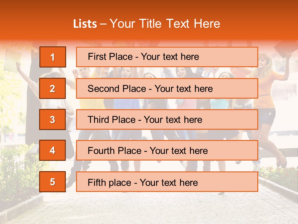 Female Campus Casual PowerPoint Template