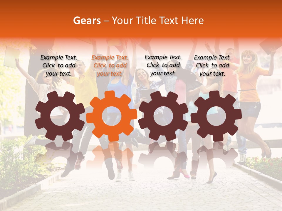 Female Campus Casual PowerPoint Template