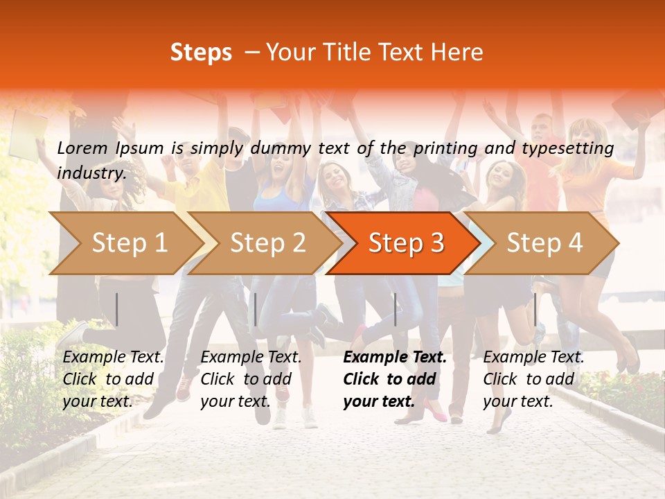 Female Campus Casual PowerPoint Template
