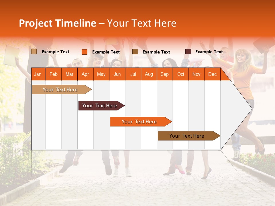 Female Campus Casual PowerPoint Template