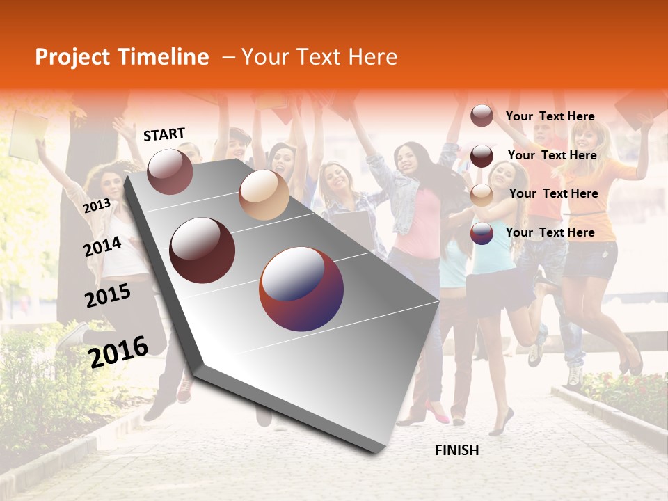 Female Campus Casual PowerPoint Template