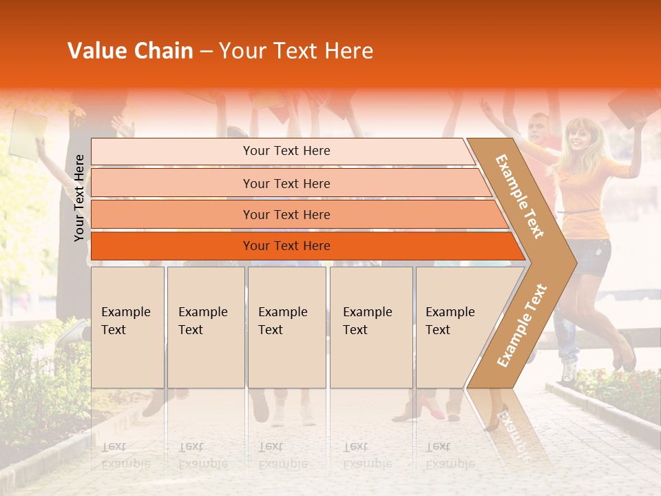 Female Campus Casual PowerPoint Template