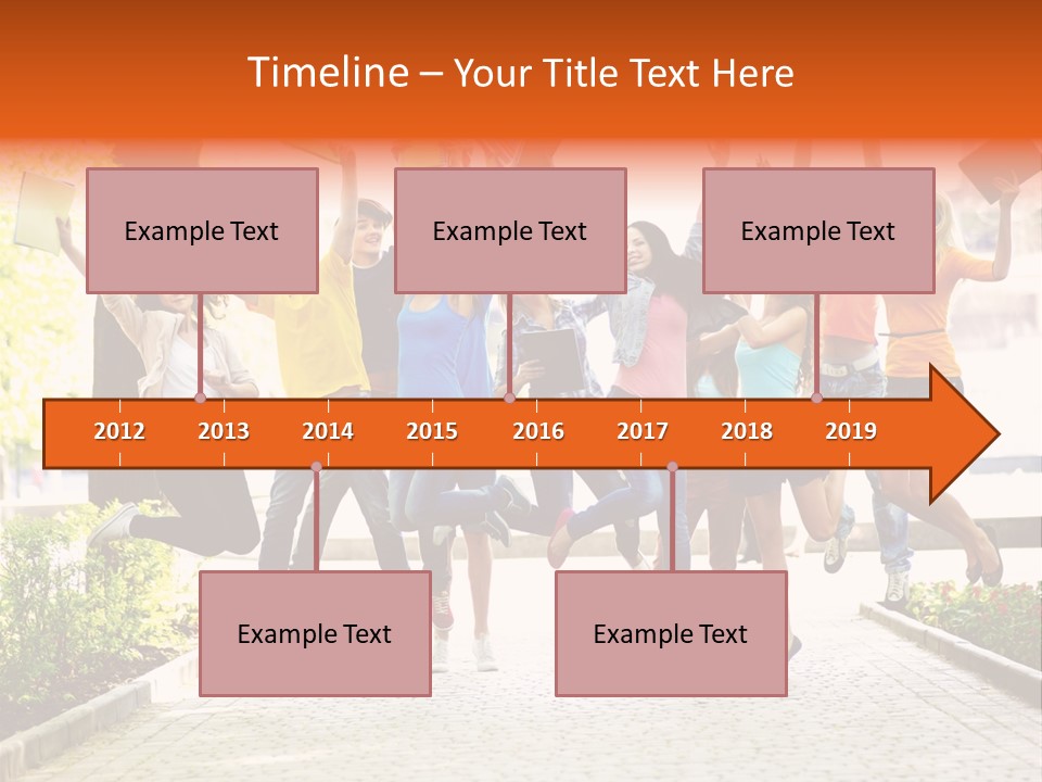 Female Campus Casual PowerPoint Template