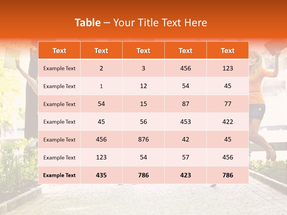 Female Campus Casual PowerPoint Template