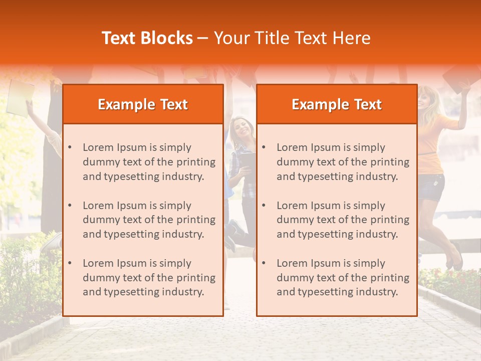 Female Campus Casual PowerPoint Template