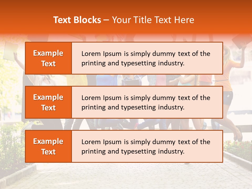 Female Campus Casual PowerPoint Template