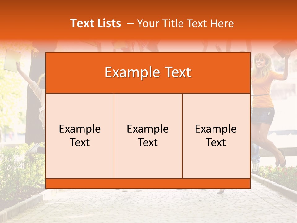 Female Campus Casual PowerPoint Template