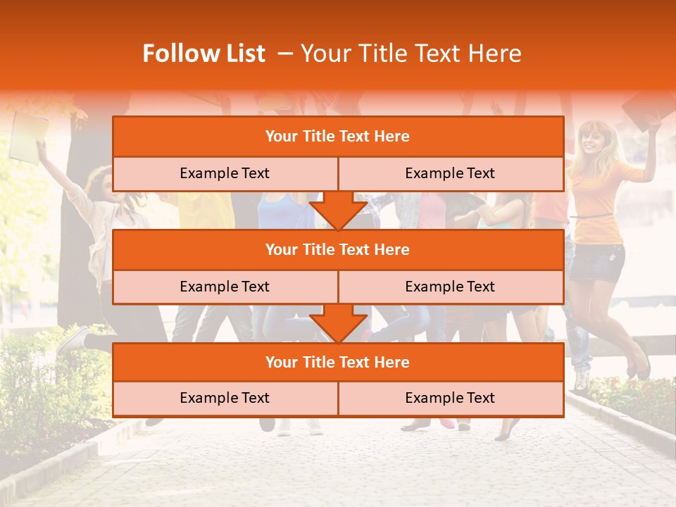 Female Campus Casual PowerPoint Template
