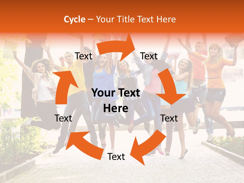 Female Campus Casual PowerPoint Template