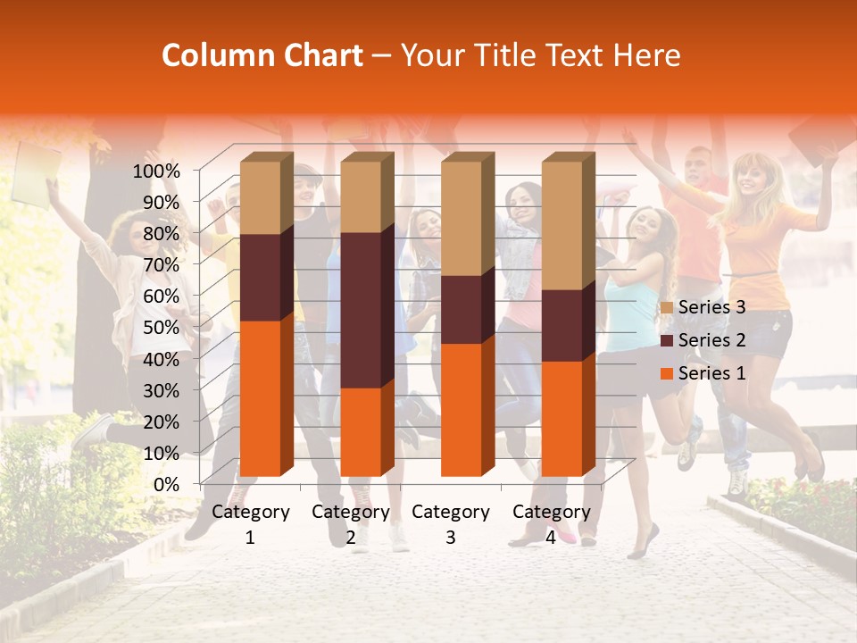 Female Campus Casual PowerPoint Template