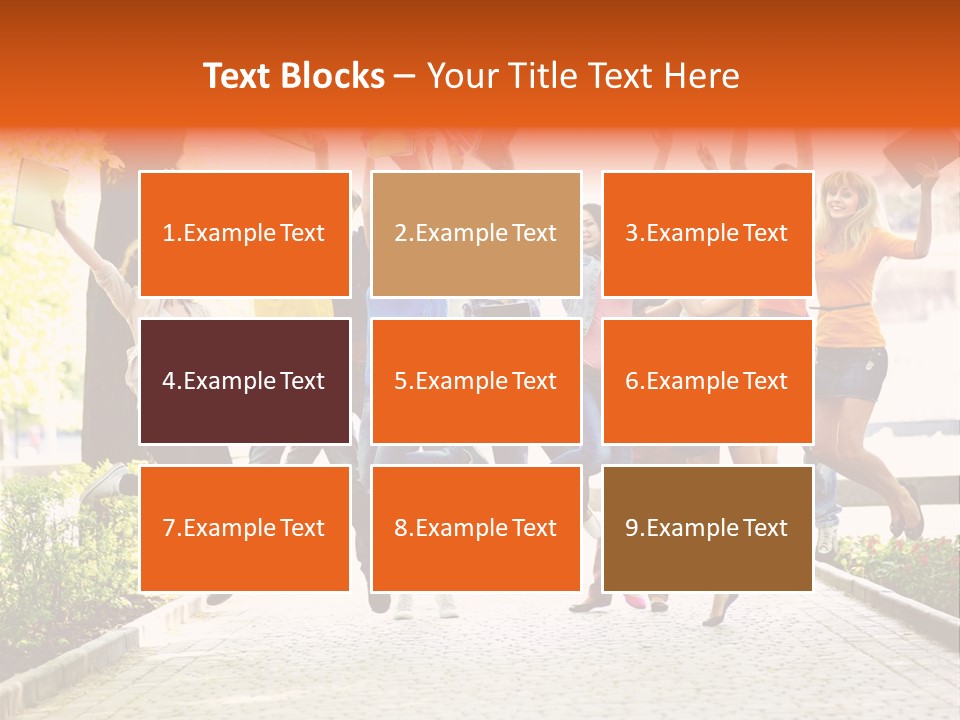 Female Campus Casual PowerPoint Template