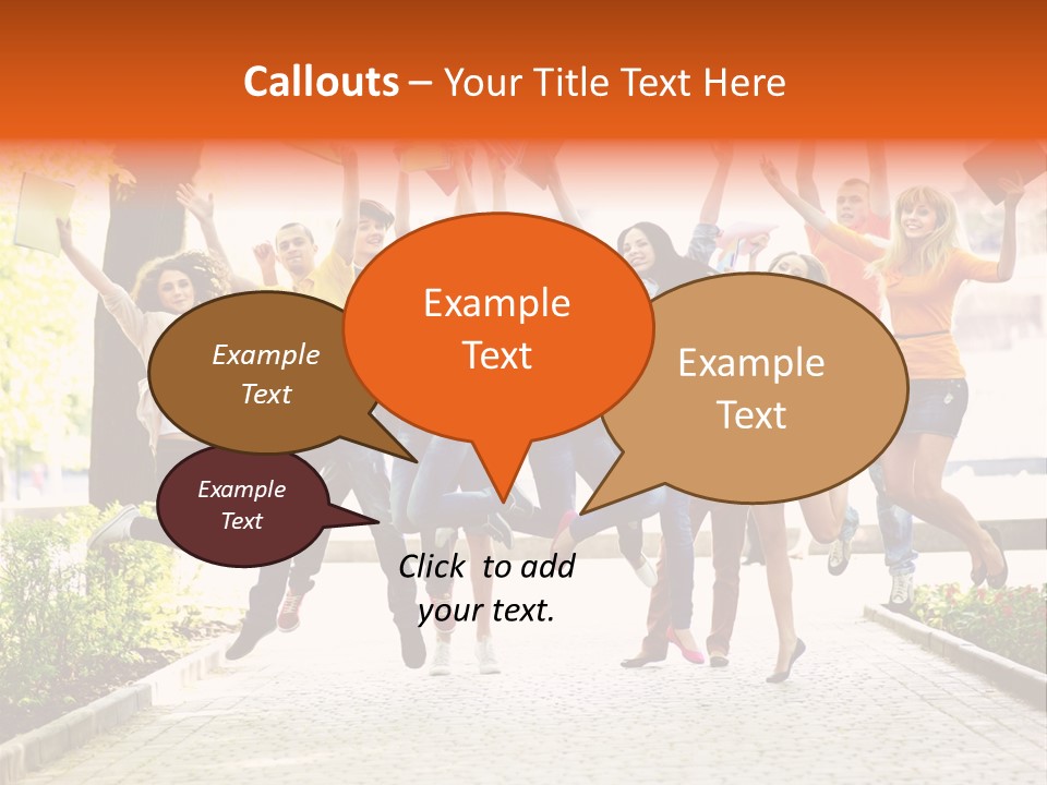 Female Campus Casual PowerPoint Template