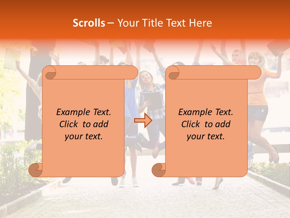 Female Campus Casual PowerPoint Template
