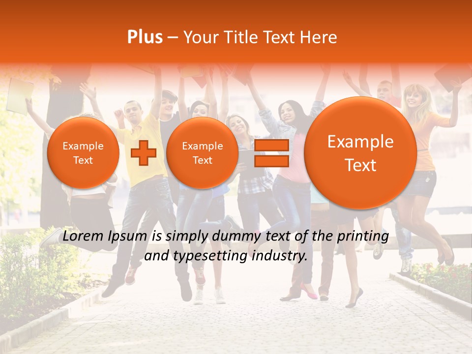 Female Campus Casual PowerPoint Template