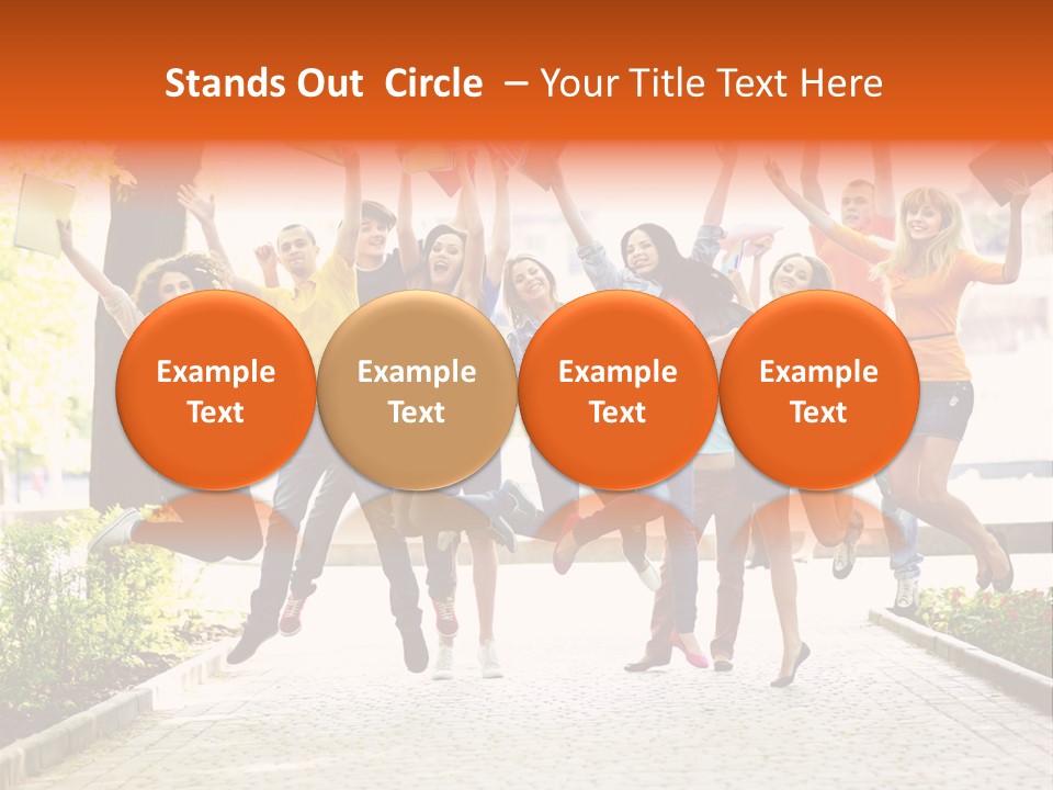 Female Campus Casual PowerPoint Template