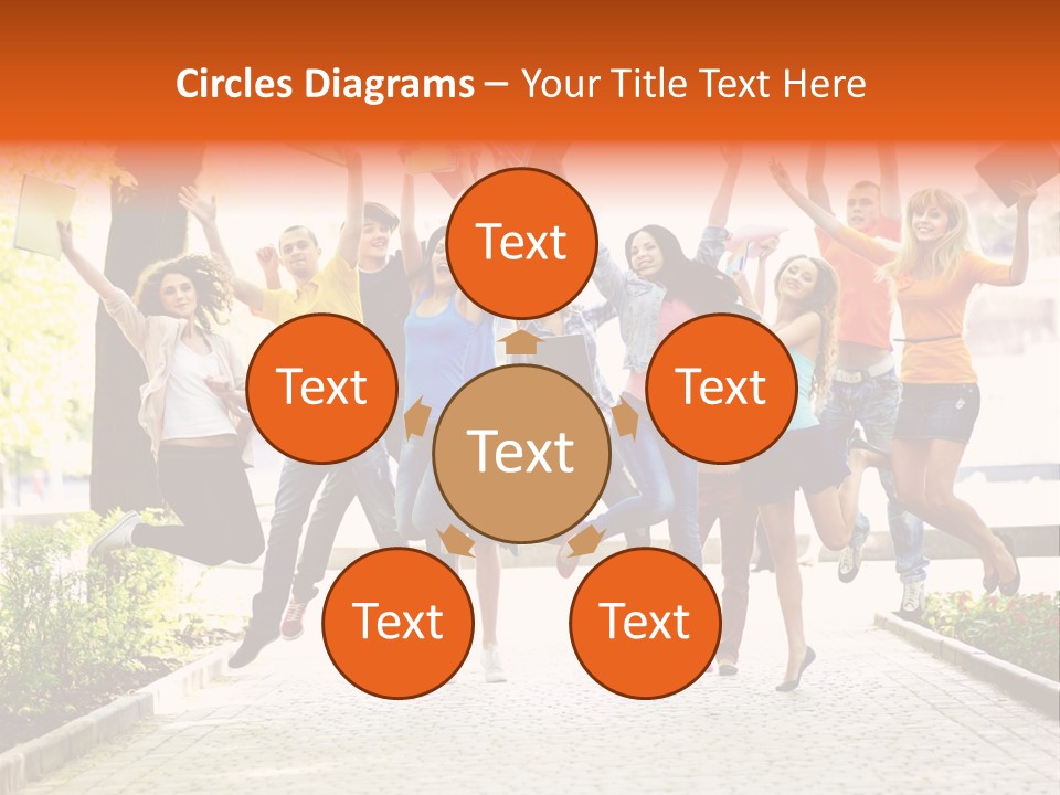 Female Campus Casual PowerPoint Template