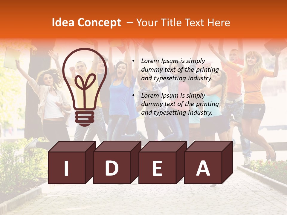 Female Campus Casual PowerPoint Template
