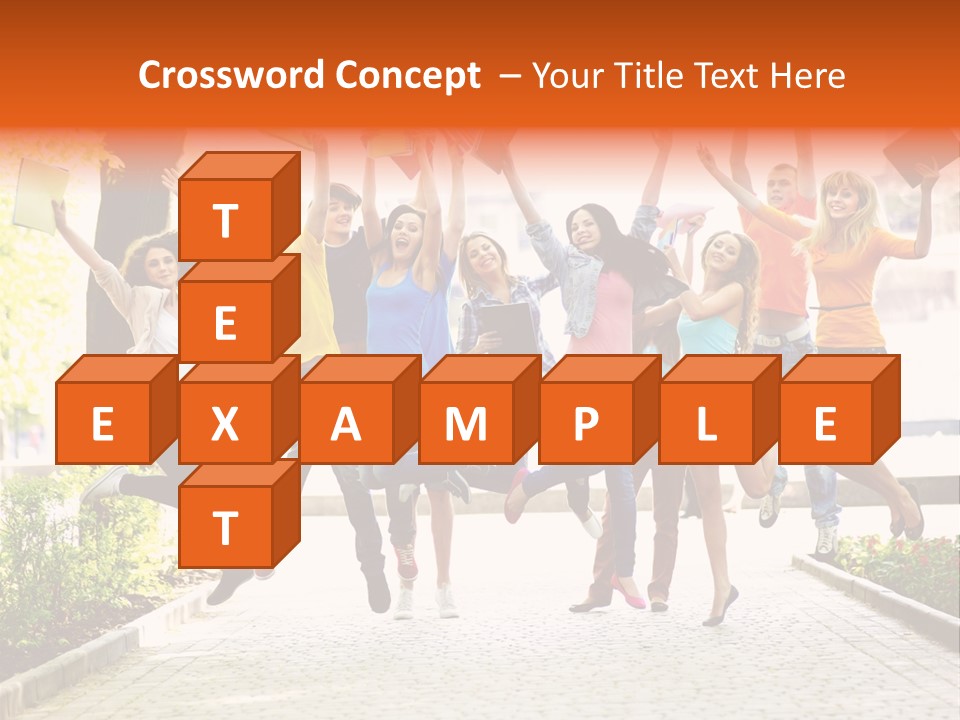 Female Campus Casual PowerPoint Template