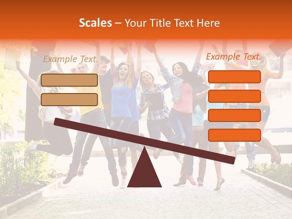 Female Campus Casual PowerPoint Template