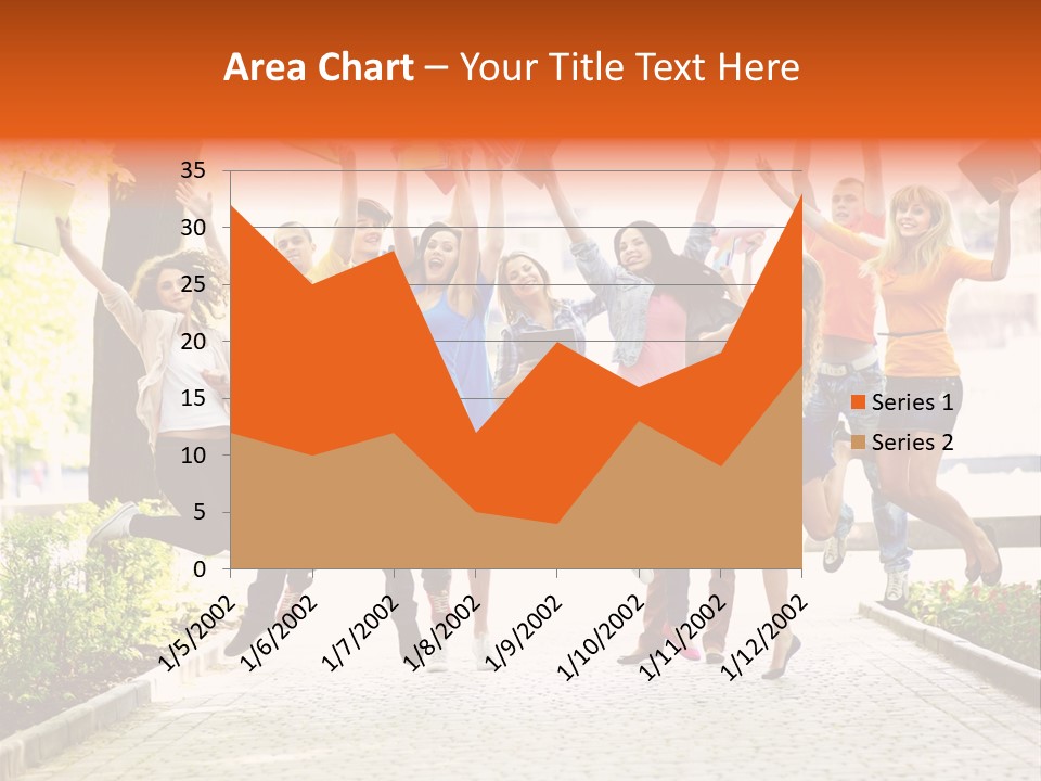 Female Campus Casual PowerPoint Template
