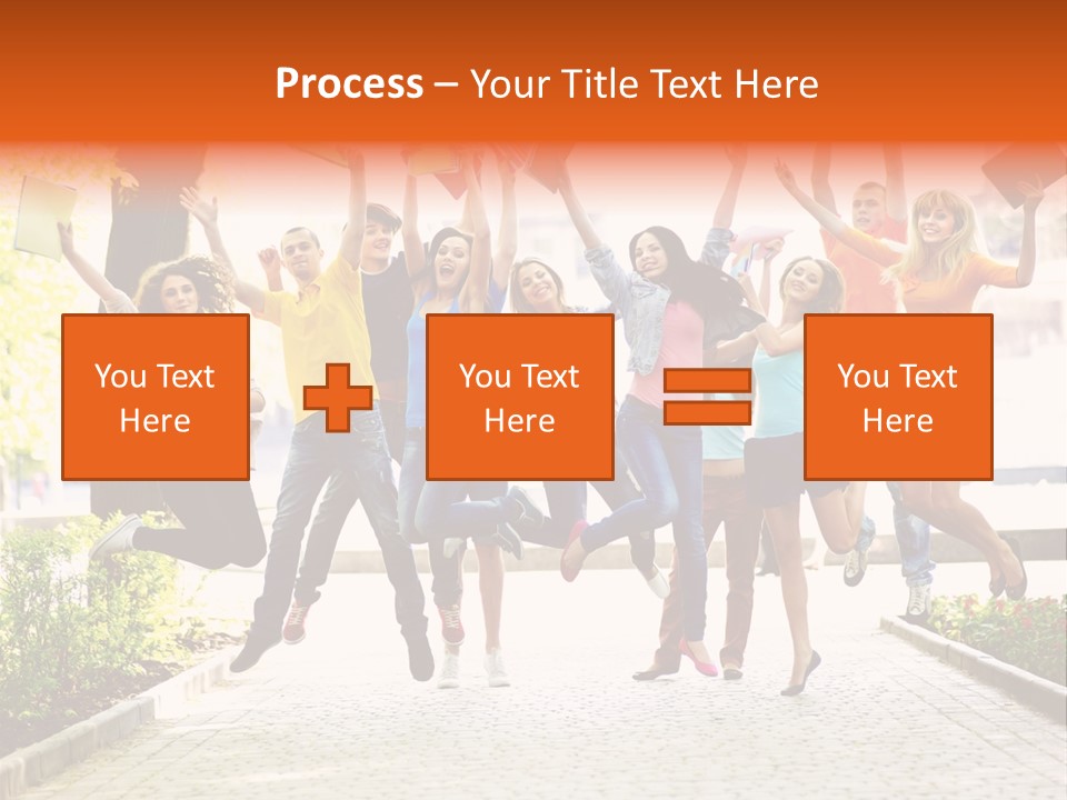 Female Campus Casual PowerPoint Template