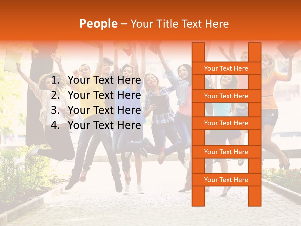 Female Campus Casual PowerPoint Template