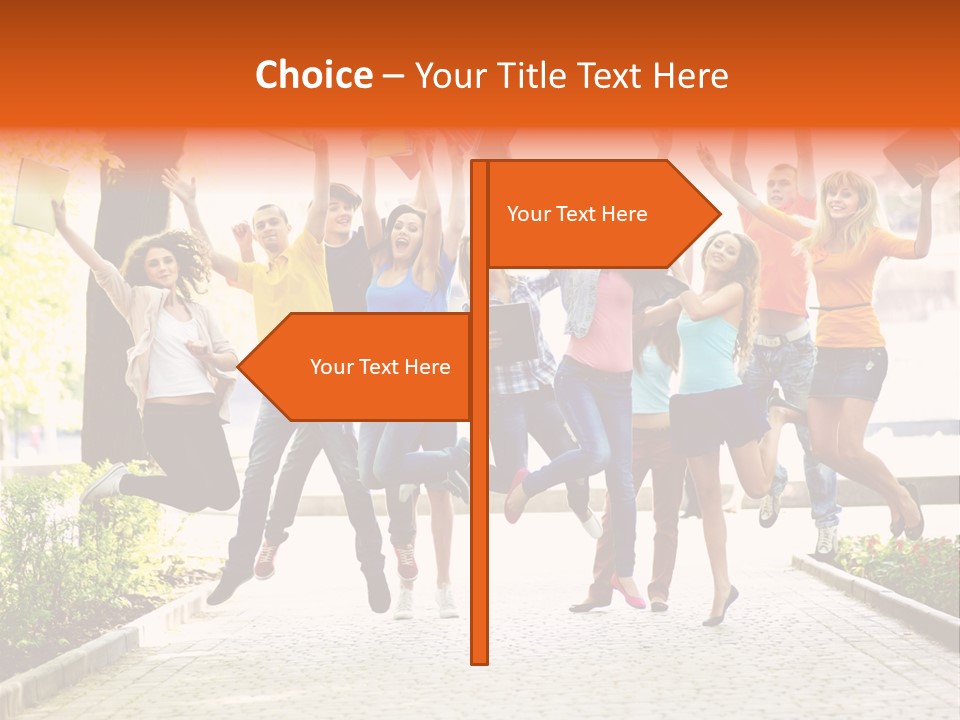 Female Campus Casual PowerPoint Template
