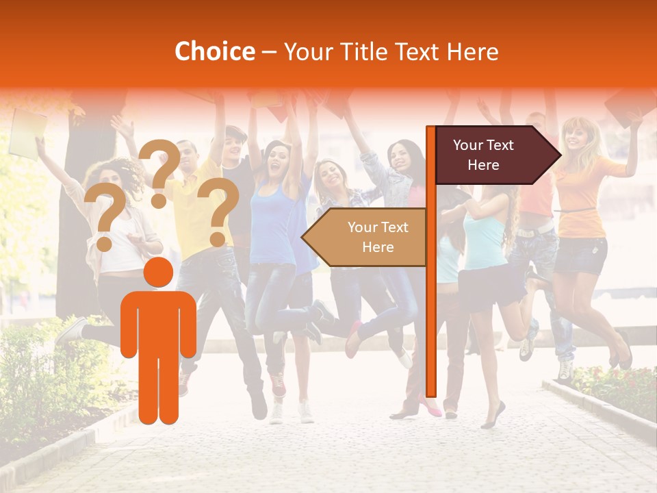 Female Campus Casual PowerPoint Template