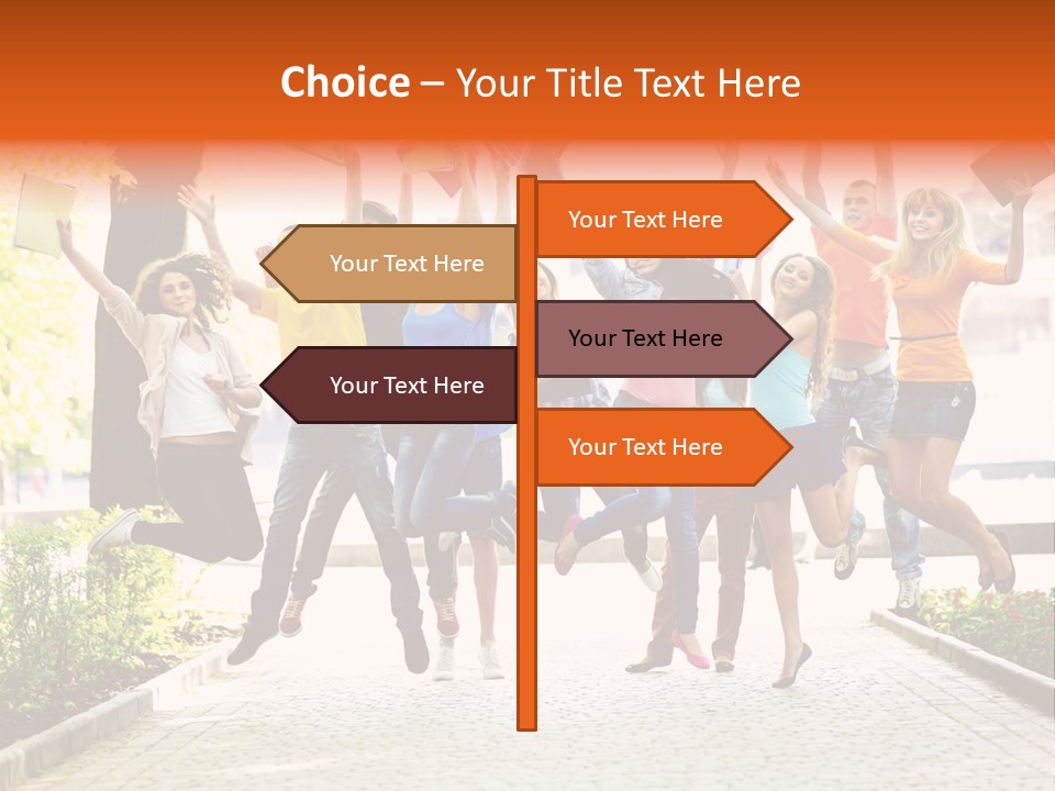 Female Campus Casual PowerPoint Template