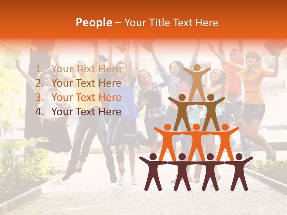 Female Campus Casual PowerPoint Template