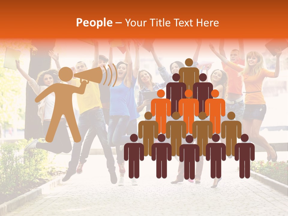 Female Campus Casual PowerPoint Template