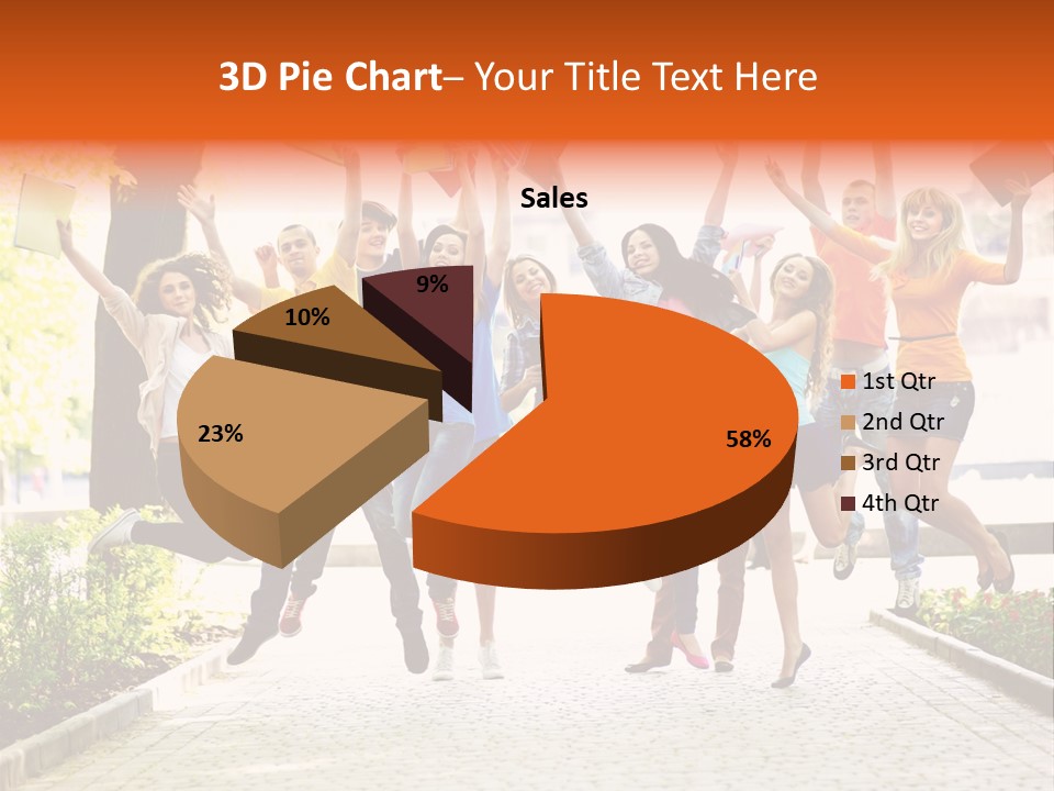 Female Campus Casual PowerPoint Template