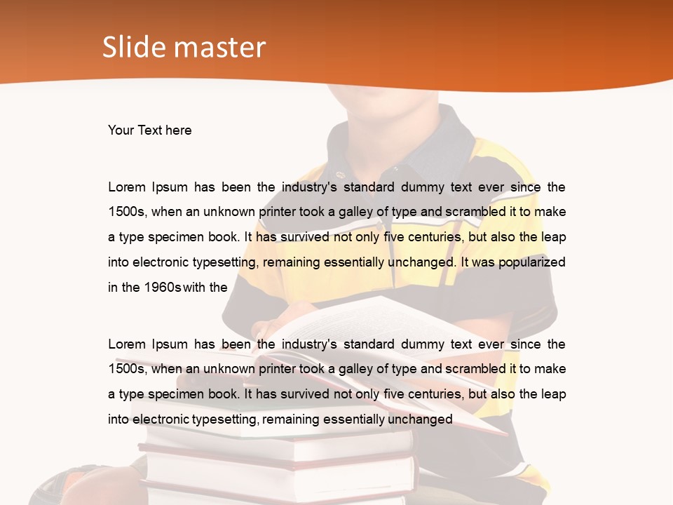 Big Schoolboy Cheerful PowerPoint Template