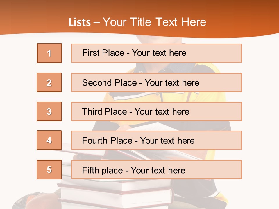 Big Schoolboy Cheerful PowerPoint Template