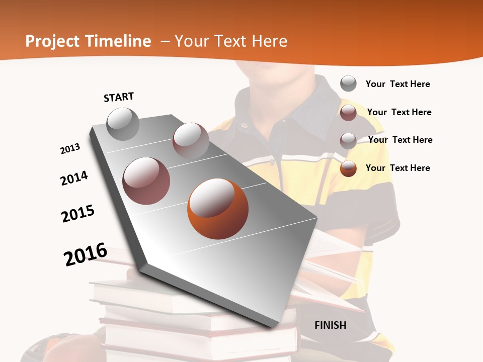 Big Schoolboy Cheerful PowerPoint Template