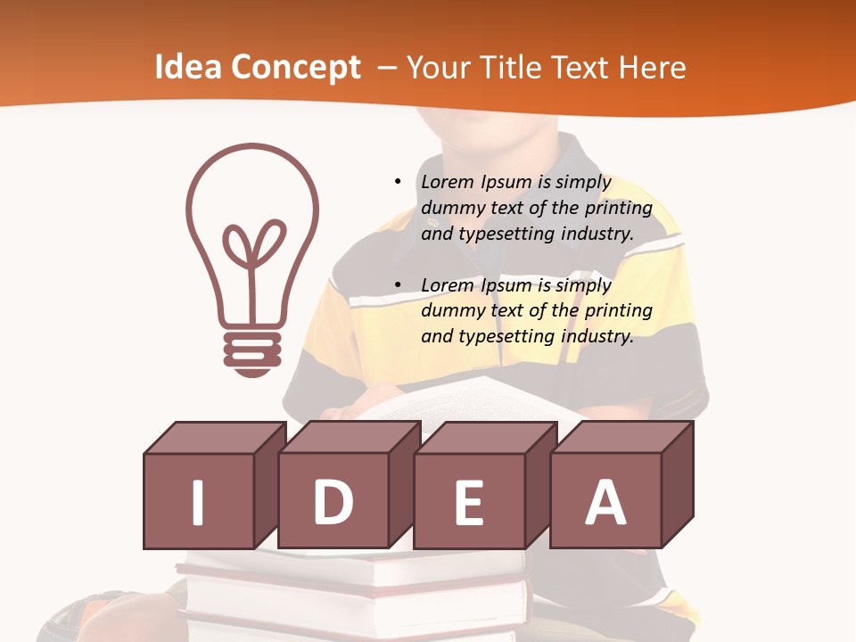 Big Schoolboy Cheerful PowerPoint Template