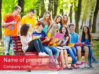 Book Teen Campus PowerPoint Template